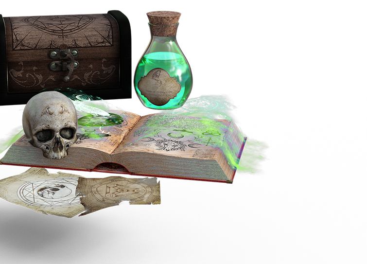 Skull and Book Magic